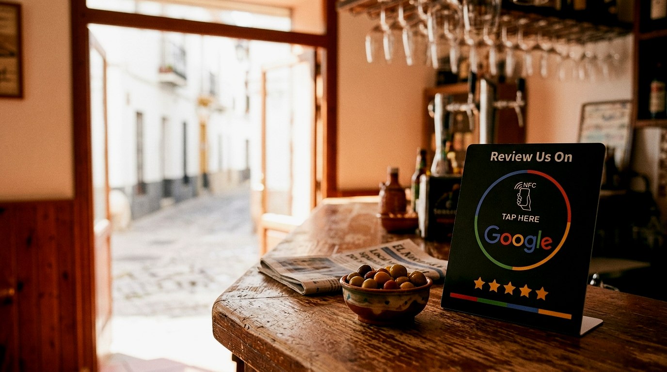 Placa NFC para Reseñas de Google — Packs de 1, 5 o 10 unidades