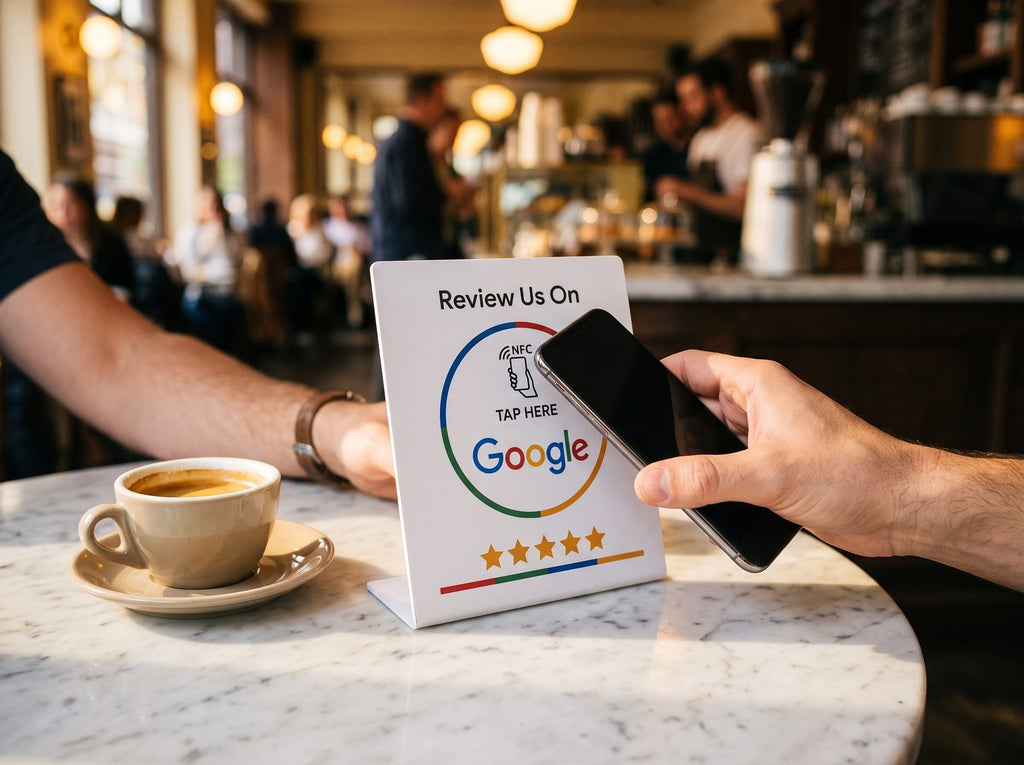 Placa NFC para Reseñas de Google — Packs de 1, 5 o 10 unidades