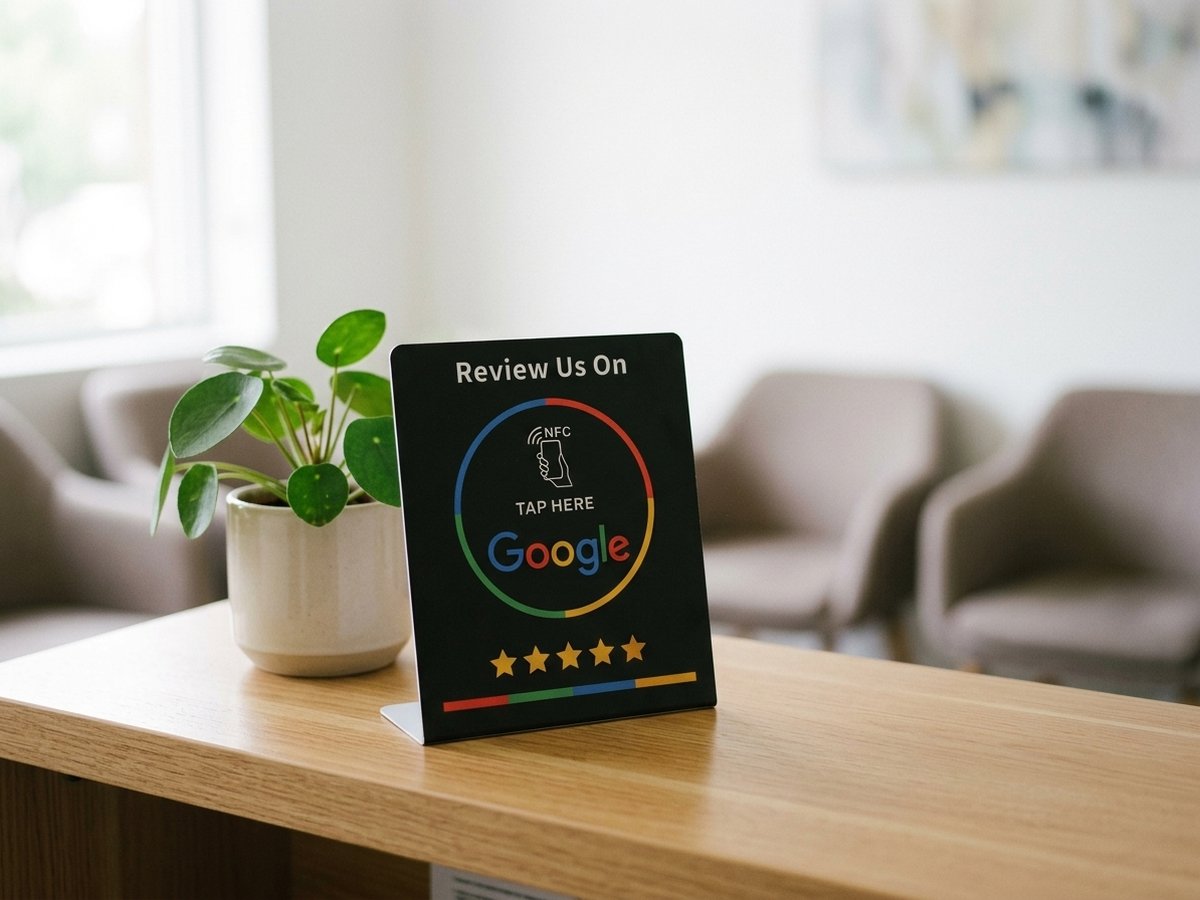 Placa NFC para Reseñas de Google — Packs de 1, 5 o 10 unidades