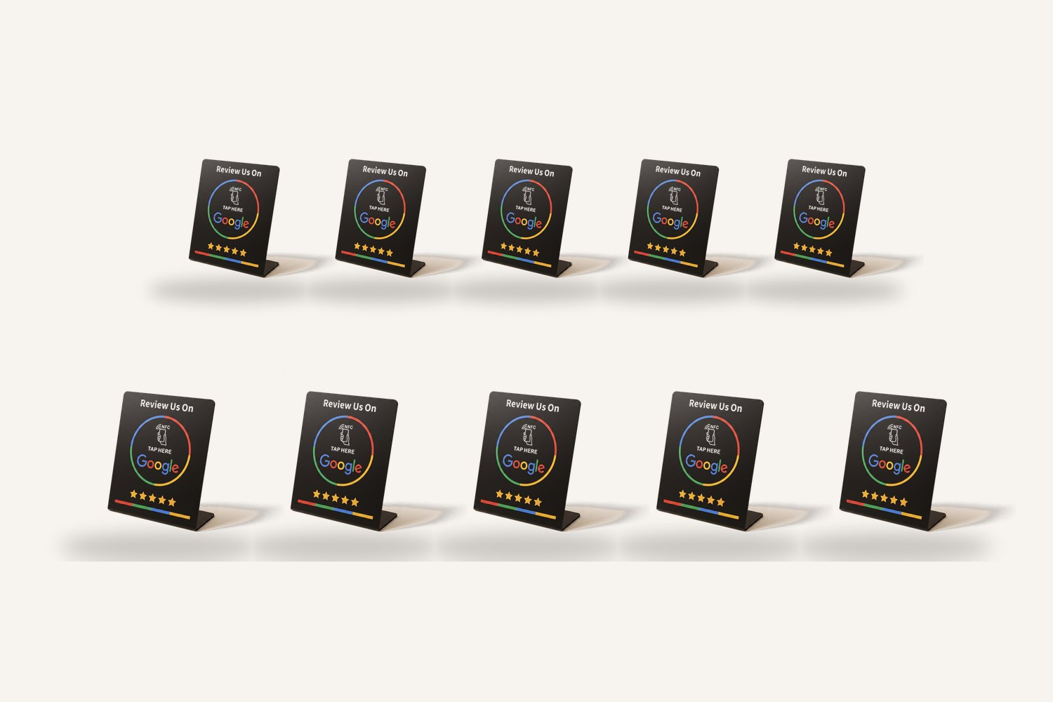 Placa NFC para Reseñas de Google — Packs de 1, 5 o 10 unidades