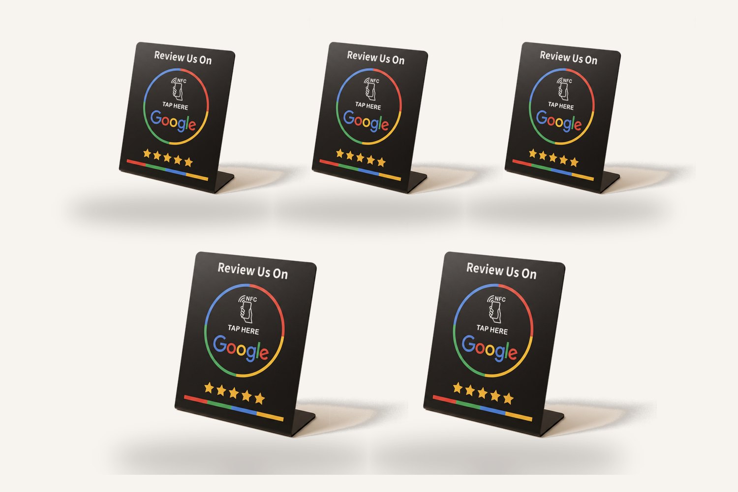 Placa NFC para Reseñas de Google — Packs de 1, 5 o 10 unidades