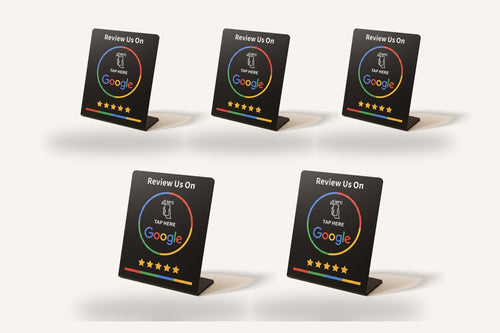 Placa NFC para Reseñas de Google — Packs de 1, 5 o 10 unidades